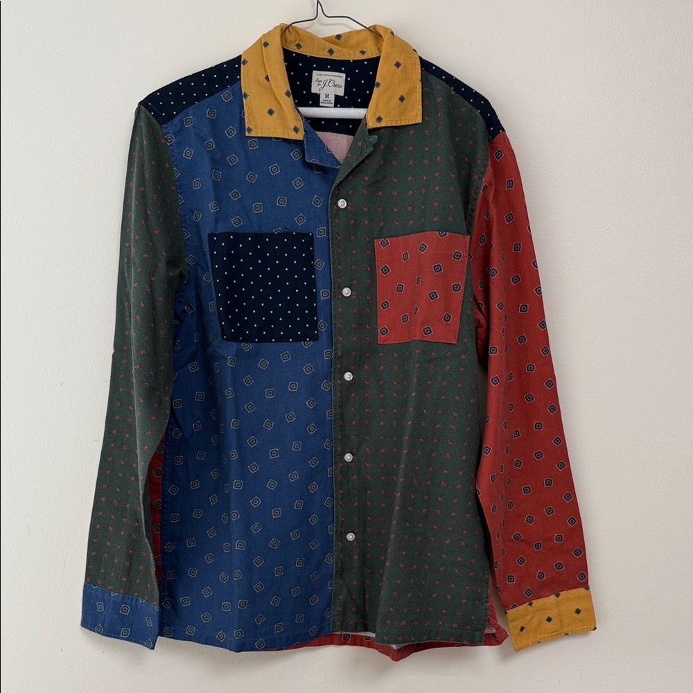 J. Crew Multicolor Patchwork Men's Shirt